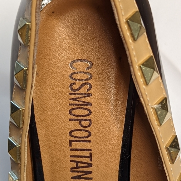 COSMOPOLITAN Black Rockstud Studded Emilia Pumps Size 6.5 - Picture 9 of 11